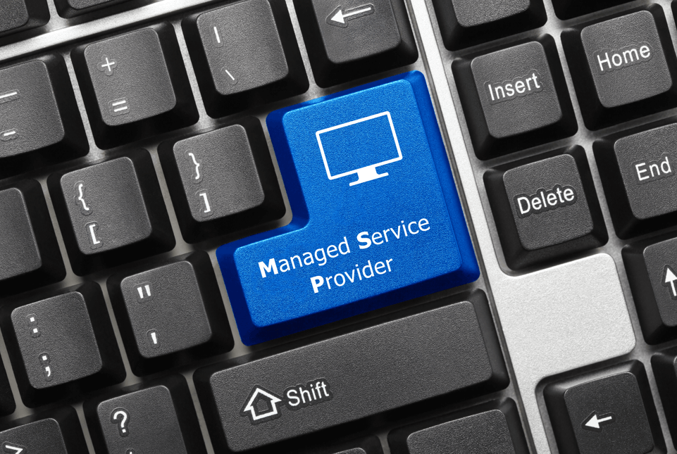 Tasto del pc con la scritta MANAGED SERVICE PROVIDER.