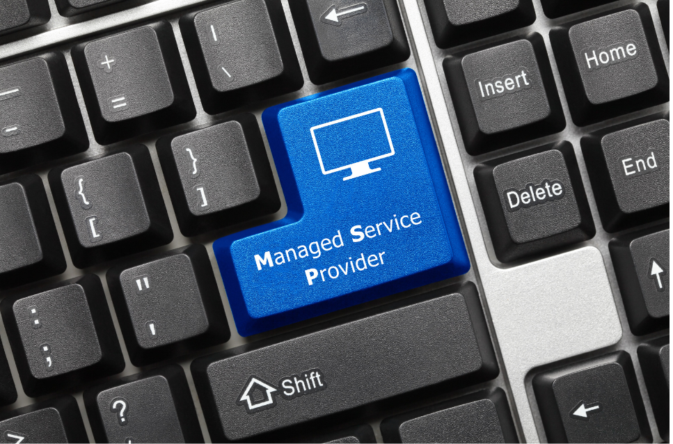 Tasto del pc con la scritta MANAGED SERVICE PROVIDER.
